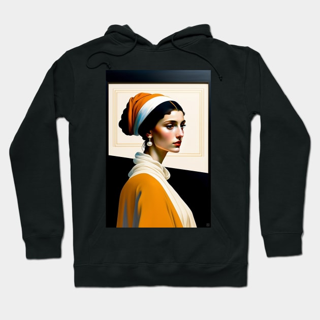 The Pearl Earring Hoodie by ArtShare